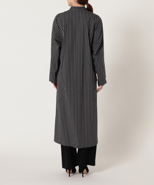 シャツ ブラウス 【LIWAN / リワン】ストライプガウン LIWAN リワン