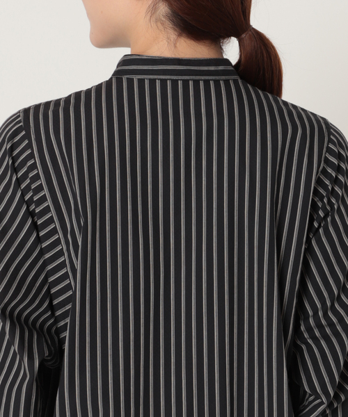 シャツ ブラウス 【LIWAN / リワン】ストライプガウン LIWAN リワン