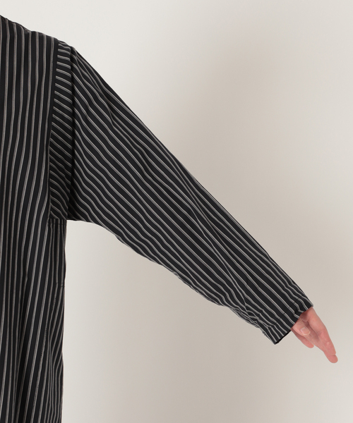 シャツ ブラウス 【LIWAN / リワン】ストライプガウン LIWAN リワン