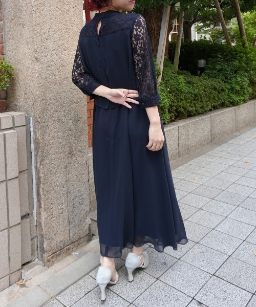 レースワンピース✦スタンダード練習着✨ダンスパーティーや発表会、デモにも！ ニッセン（nissen） ドレス パーティー レディース レース 切替