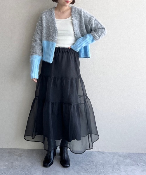 LOWRYS FARM（ローリーズファーム） スカート オーガンジーボリューム