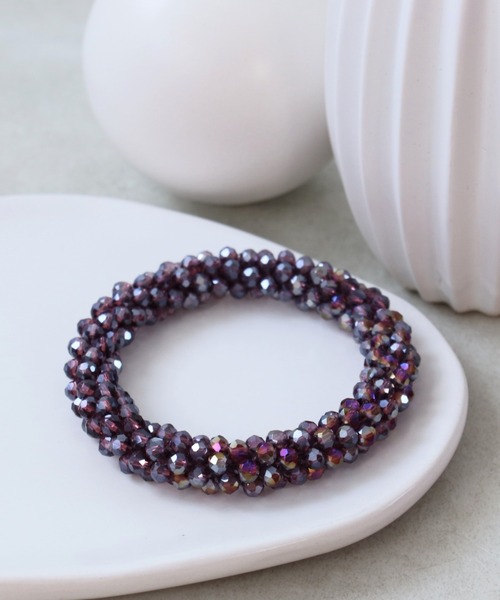 Three Four Time（スリーフォータイム） ヘアゴム ビーズ編みヘアゴム