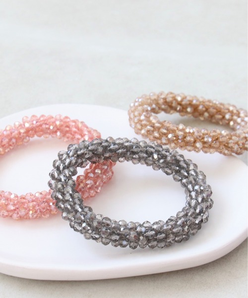 Three Four Time（スリーフォータイム） ヘアゴム ビーズ編みヘアゴム