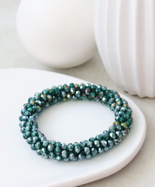 Three Four Time（スリーフォータイム） ヘアゴム ビーズ編みヘアゴム