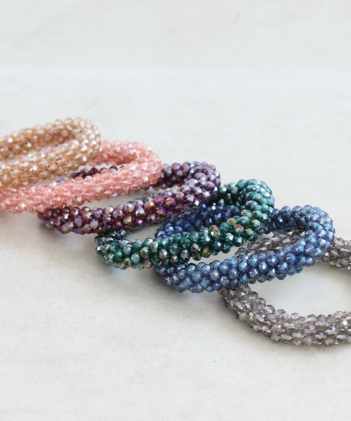 Three Four Time（スリーフォータイム） ヘアゴム ビーズ編みヘアゴム