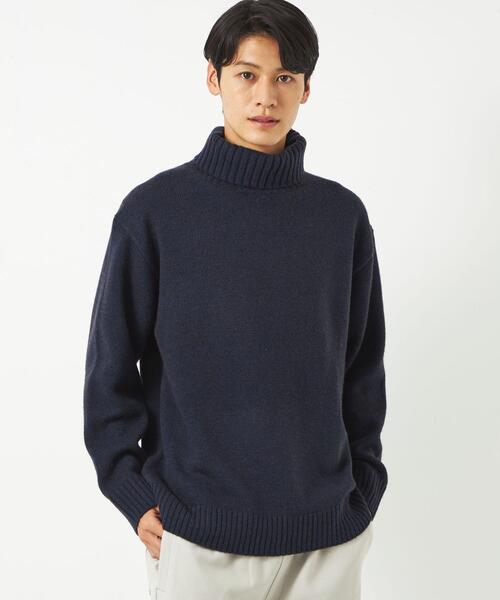 【新品未使用タグ付き】ROUGH AND SWELL ネイビー タートルネック PIACENZA タートルネック | ダークネイビー ニット - Del Fiore Online