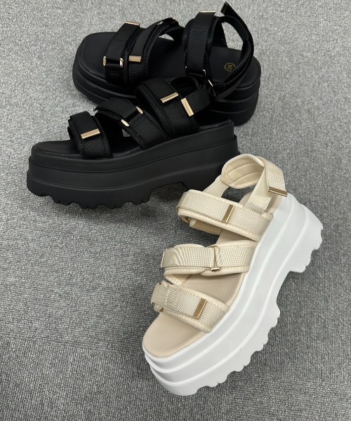 Shoes in Closet サンダル 軽量厚底 ボリューム トリプルソール