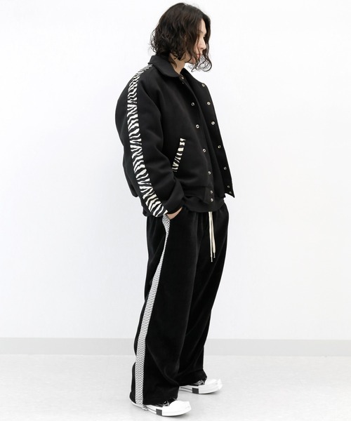 minsobi（ミンソビ） ブルゾン アウター ゼブラ柄ウールジャケット