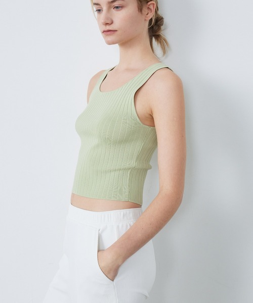 タンクトップ ノースリーブ 「Steven Alan」リンガー タンクトップ