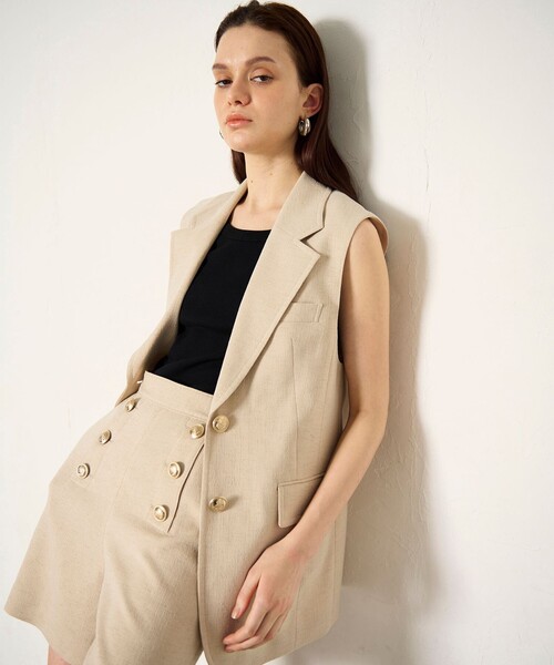 986y*新品 グレースクラス リネンタッチショート パンツ 986y*新品 グレースクラス リネンタッチショート パンツ 986y