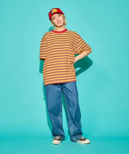 Tシャツ・カットソー ROLAROLA STRIPE HALF SLEEVE T-SHIRT 4BUK186 WALLA SPORT tシャツ S/S STRIPE TEE / ショートスリーブ