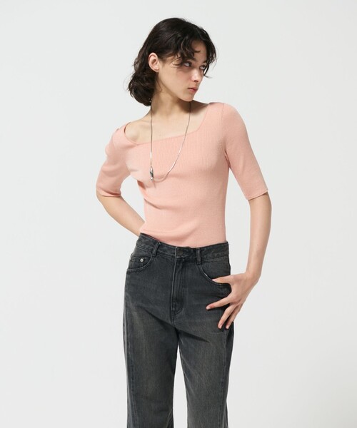 GRACE CONTINENTAL ラメリブニットトップ レディース : ZOZOTOWN