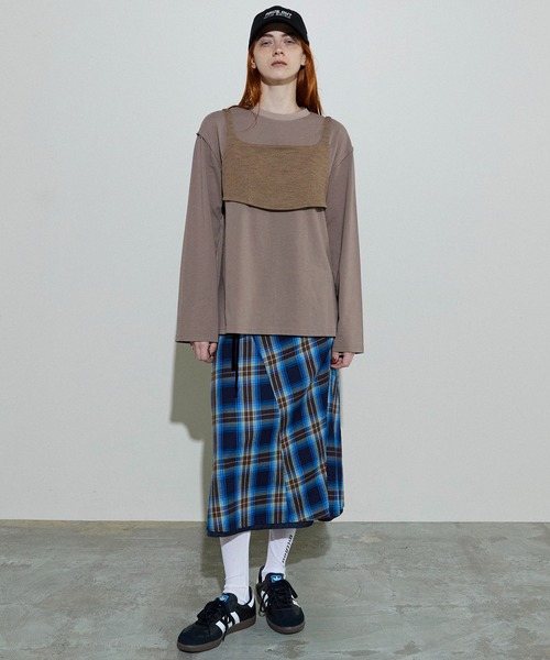 MAISON SPECIAL tシャツ Bustier Combination Big Size T-shirt