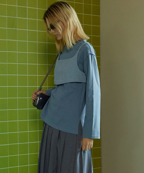 【メゾンスペシャル】ビスチェコンビビッグTEE SALE】Bustier Combination Big Size T-shirt