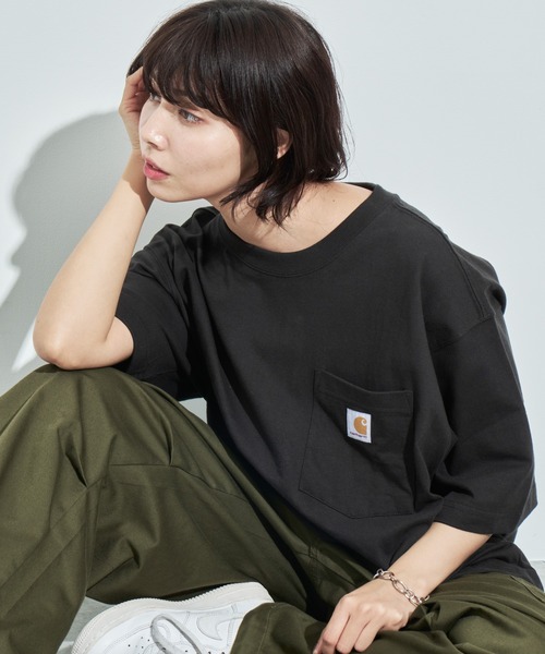 tシャツ WEGO&frasl;CARHARTTワンポイントポケットT メンズ レディース