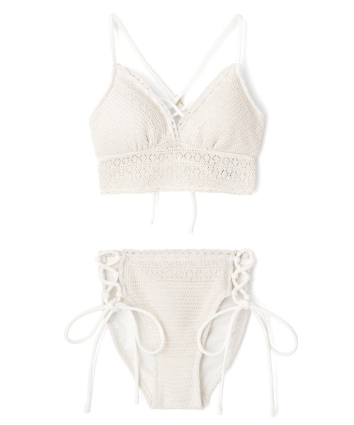 水着 ラメニットスカラップビキニ「LIP SERVICE（リップサービス