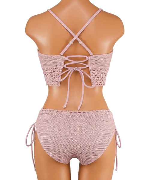 水着 ラメニットスカラップビキニ「LIP SERVICE（リップサービス