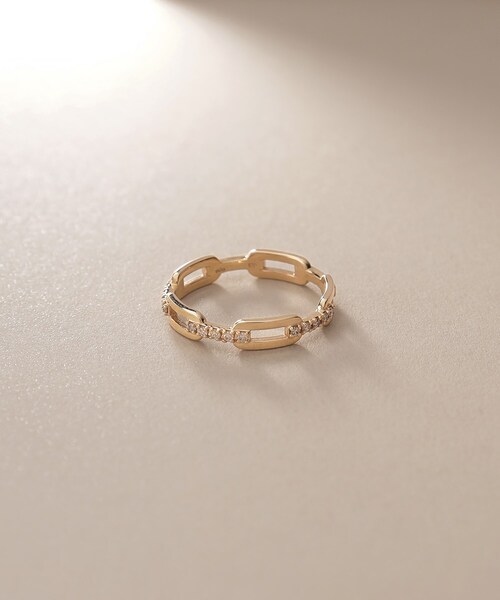 ココ　ココシュニックダイアモンドリング ココ ココシュニックダイアモンドリング K18ダイヤモンド 縦溝 リング