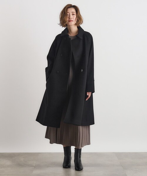 ブラックのパテントコート COLIMBO 【ZX-0110 ROSSIGNOL SQDR MOTORCYCLE COAT ＜CHARCOAL