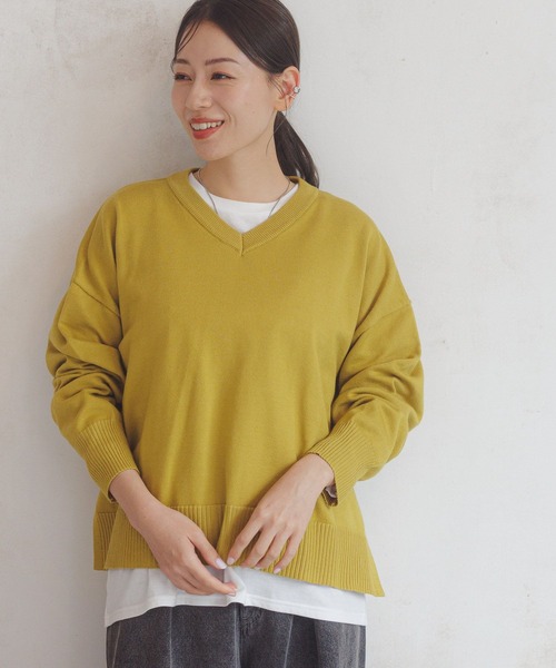 LAKOLE（ラコレ） ニット セーター 12ゲージVネックニットプルオーバー