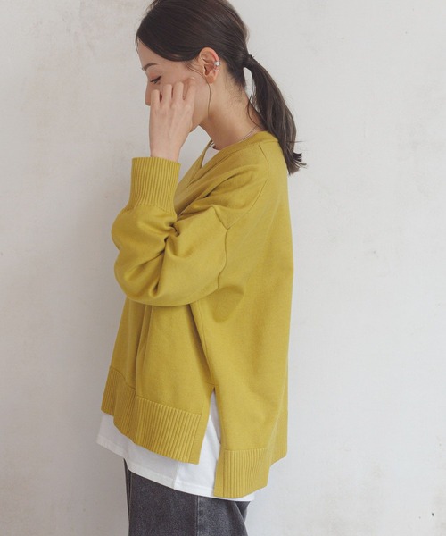 LAKOLE（ラコレ） ニット セーター 12ゲージVネックニットプルオーバー