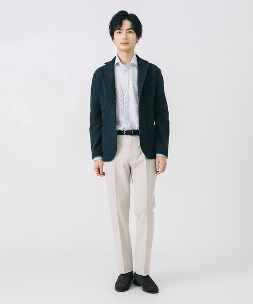BEAMS HEART ジャケット テーラードジャケット メランジニット