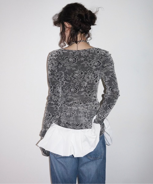 sheer velours henry tops / ヘンリートップス（Tシャツ