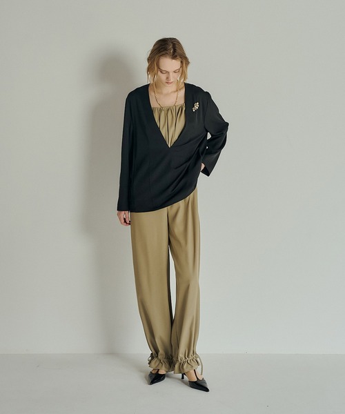ウ★新品et.UNiVER Practical over blouse set et.UNiVER パンツドレス Practical over blouse setup