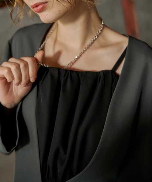 ウ★新品et.UNiVER Practical over blouse set et.UNiVER パンツドレス Practical over blouse setup