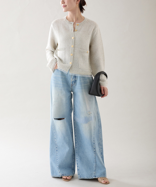 コトラ様♡VERMEIL par iena イエナ アンサンブル カーディガン VERMEIL par iena カーディガン shine tweed knit レディース
