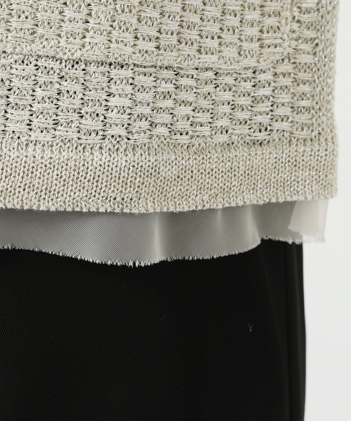 vermeil par ienaカシミヤ混ニットカーディガン VERMEIL par iena カーディガン shine tweed knit レディース