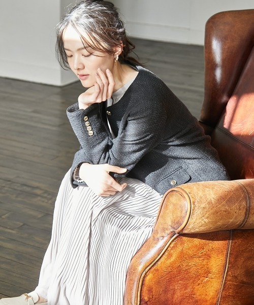 slattgir（スラットジール） ジャケット ノーカラージャケット 高身長