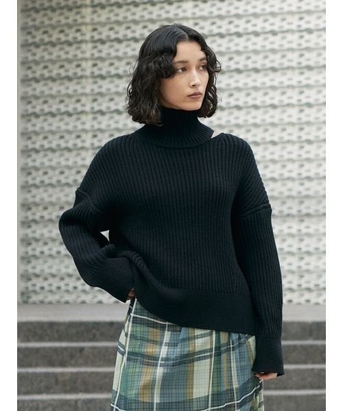 styling/（スタイリング） タートルネックニット FREE ブラック