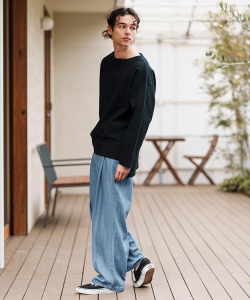 CAMBIO（カンビオ） ジーンズ mp13284-Silky Denim Two Tuck Wide