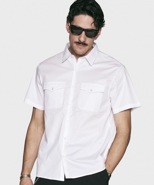 CRIMIE（クライミー） シャツ FLAP POCKET STRETCH DRESS SHORT SLEEVE