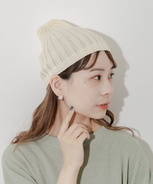 ニット帽 ニットキャップ コットンリネンリブビーニー レディース｜ZOZOTOWN Yahoo!店
