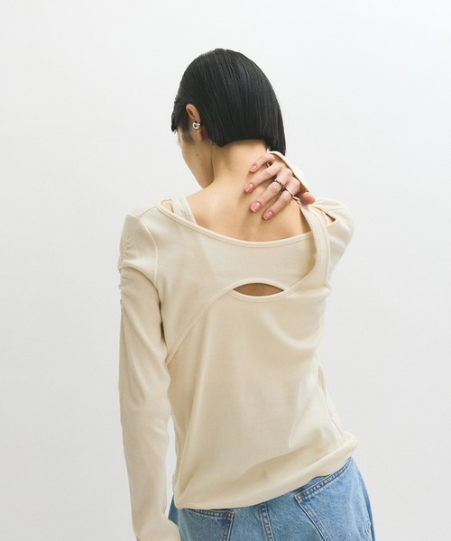 tシャツ 「サステナブル」クロスレイヤードロンT レディース