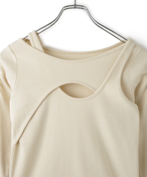 ADAM ET ROPÉ✨サステナブルニットロングTシャツ ADAM ET ROPÉ FEMME(アダム エ ロペ ファム) / 【サステナブル