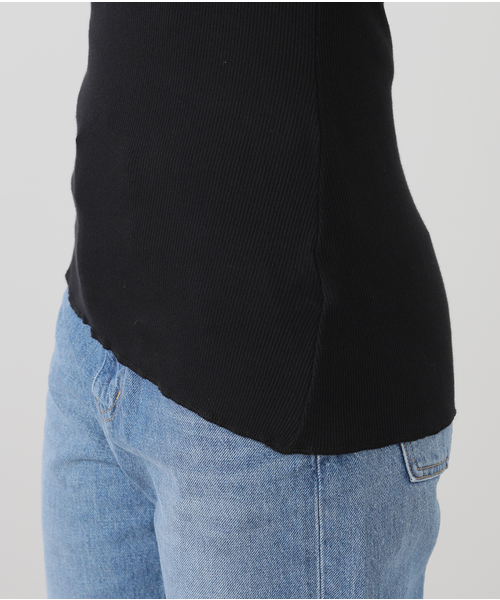 タンクトップ ノースリーブ SOFT RIB TANK：タンクトップ レディース Chico タンクトップ ノースリーブ レース付きニットタンク