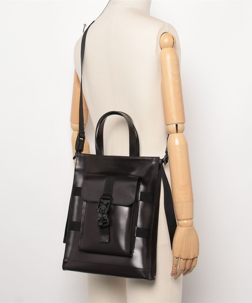 トートバッグ 「RS」MAKAVELIC / WATER PROOF LEATHER SHOULDER TOTE メンズ レディースの画像