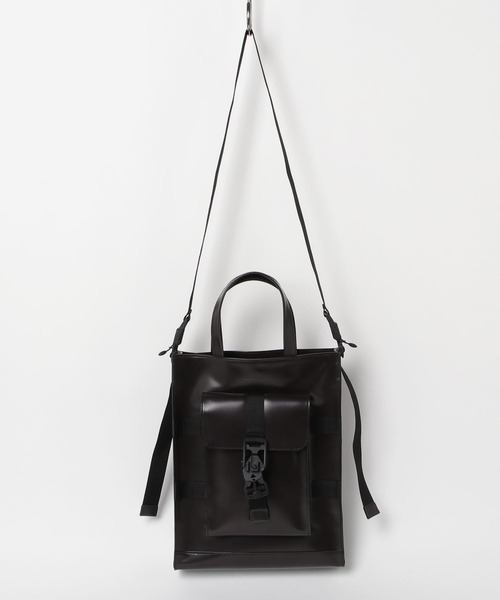 トートバッグ 「RS」MAKAVELIC / WATER PROOF LEATHER SHOULDER TOTE メンズ レディースの画像