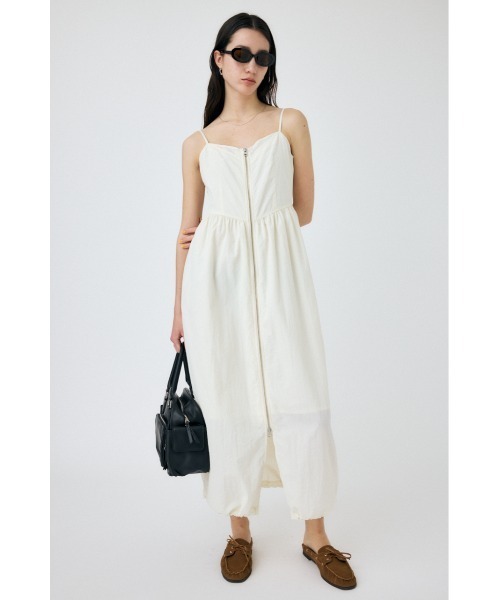 moussy キャミワンピース MOUSSY ワンピース FRONT ZIP NYLON キャミドレス : ZOZOTOWN
