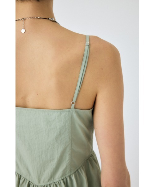 MOUSSY（マウジー） ワンピース FRONT ZIP NYLON キャミドレス