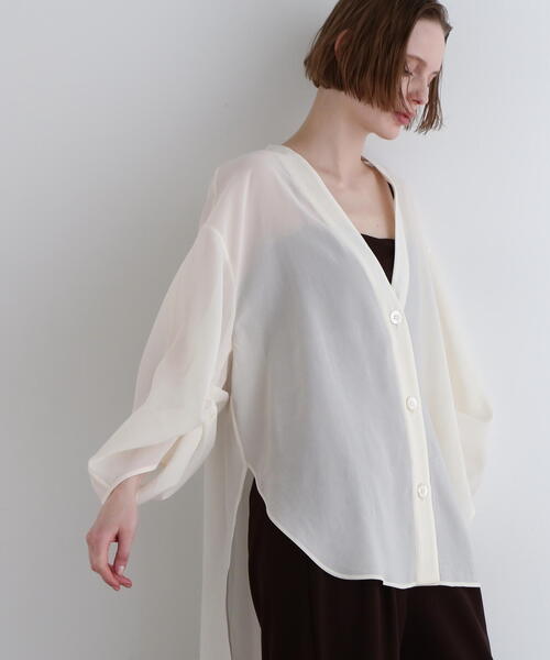 【美品】  LE PHIL / ルフィル | 2023AW | ライトリバーブラウス ウール混 プルオーバーベスト | F | ベージュ | レディース ミリタリープルーフオーバーサイズブラウス | LE PHIL（ル フィル