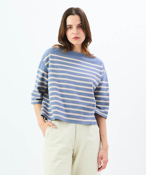 tシャツ ORCIVAL | ラッセル ボートネック5分袖Tシャツ WOMEN レディース