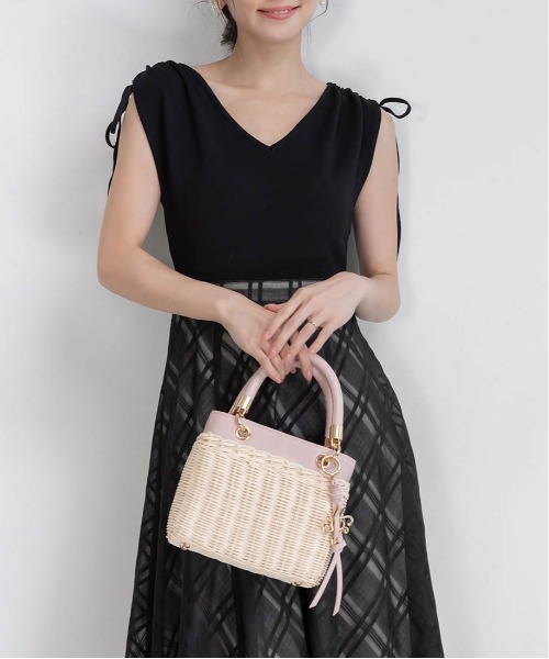 RANDA（ランダ） ハンドバッグ 2WAY ラタンスクエアハンドバッグ