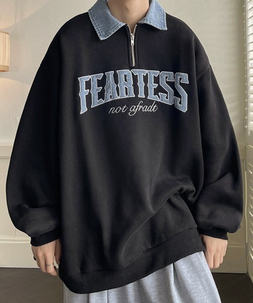 ナレッジ まとめ売り NOWLE（ノウル） トレーナー スウェット 「NOWLE」カレッジロゴ ハーフ