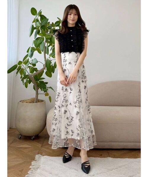 MERCURYDUO チュールフリルニット MERCURYDUO ニット セーター チュールフリルニット レディース