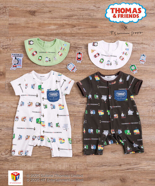 から厳選した SLAP SLIP ベビー服 ロンパース 「きかんしゃトーマス×つむぱぱ ロンパース・カバーオール