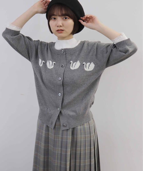 「haupia」 ニットカーディガン MEDIUM オフホワイト レディース_画像2